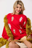 Sequins and Nutcrackers Sweatshirt in Red