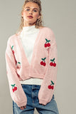 Cherry Cardigan in Pink