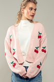 Cherry Cardigan in Pink