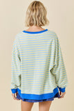 Fun and Stripes Weekender in Baby Blue and Butter