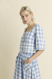 Blue Gingham Top