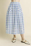 Blue Gingham Top and Matching Skirt